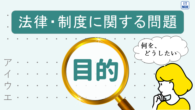 法律・制度に関する問題を解く着目点